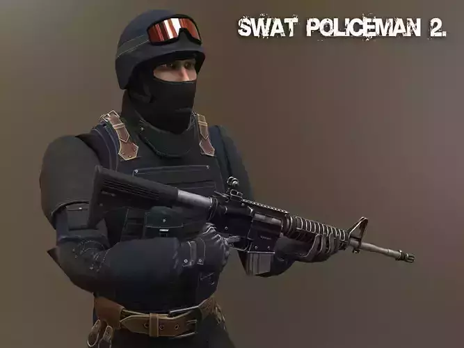 Swat Policeman 2 3D model