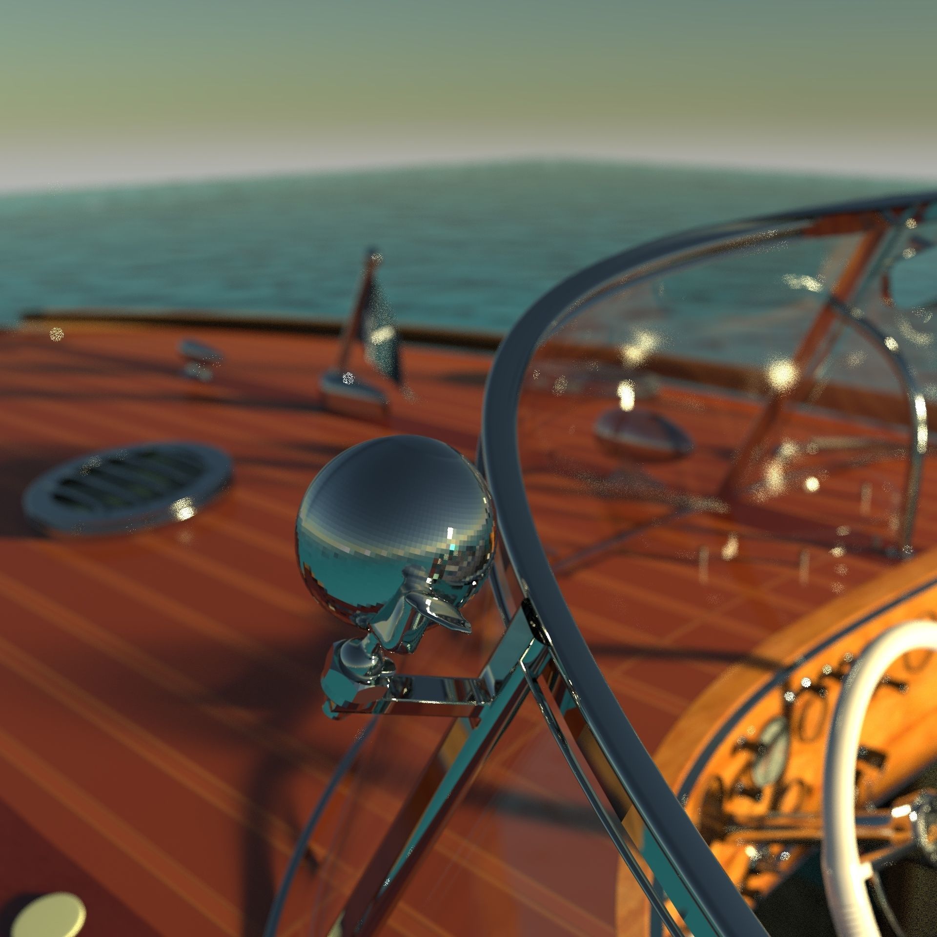 Riva Aquarama 1960 Wooden Speedboat  - Detailed 3D model_11