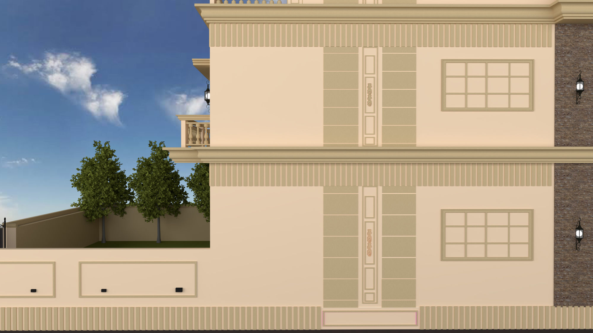 CLASSICAL ELEVATION Low-poly 3D model_30
