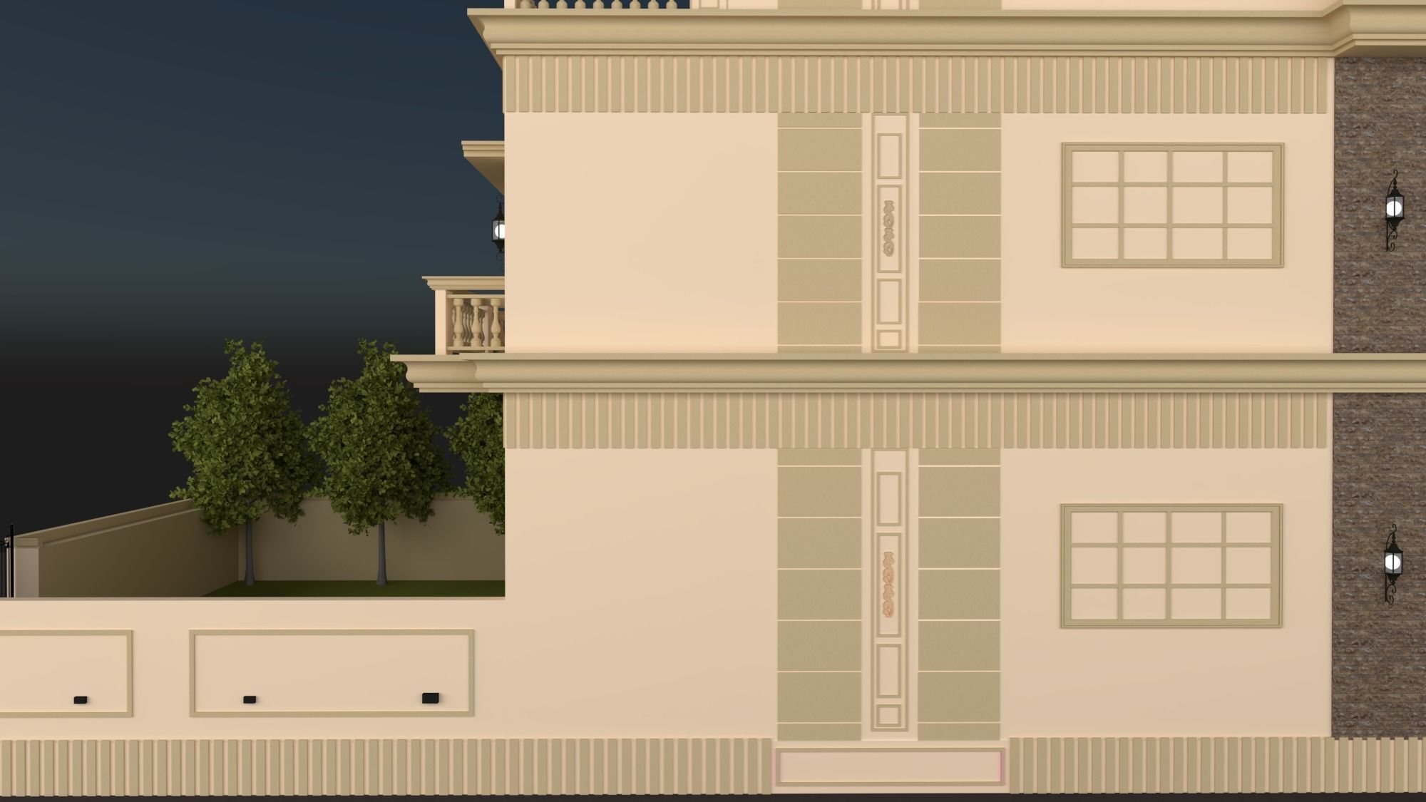 CLASSICAL ELEVATION Low-poly 3D model_29