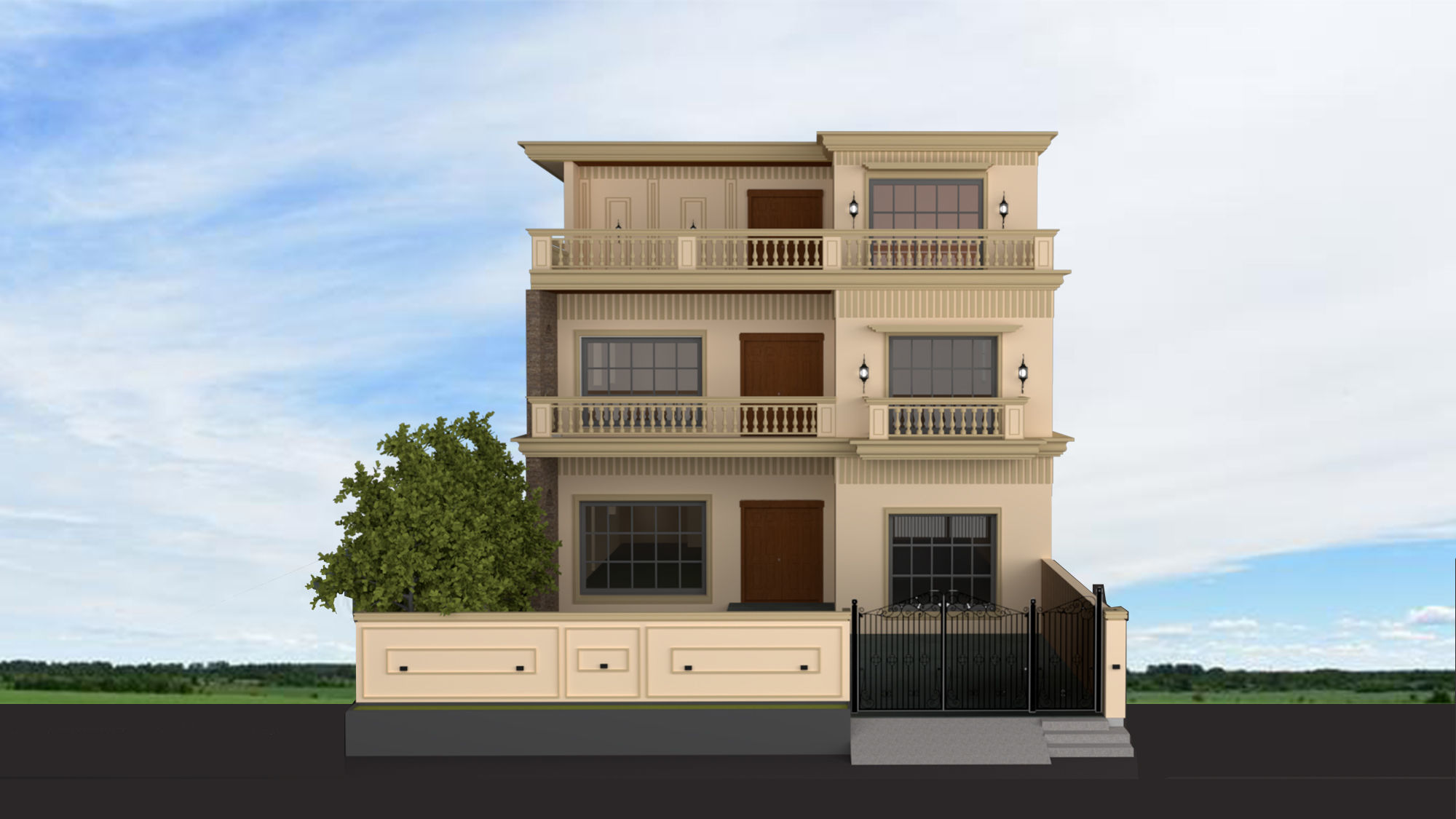 CLASSICAL ELEVATION Low-poly 3D model_8
