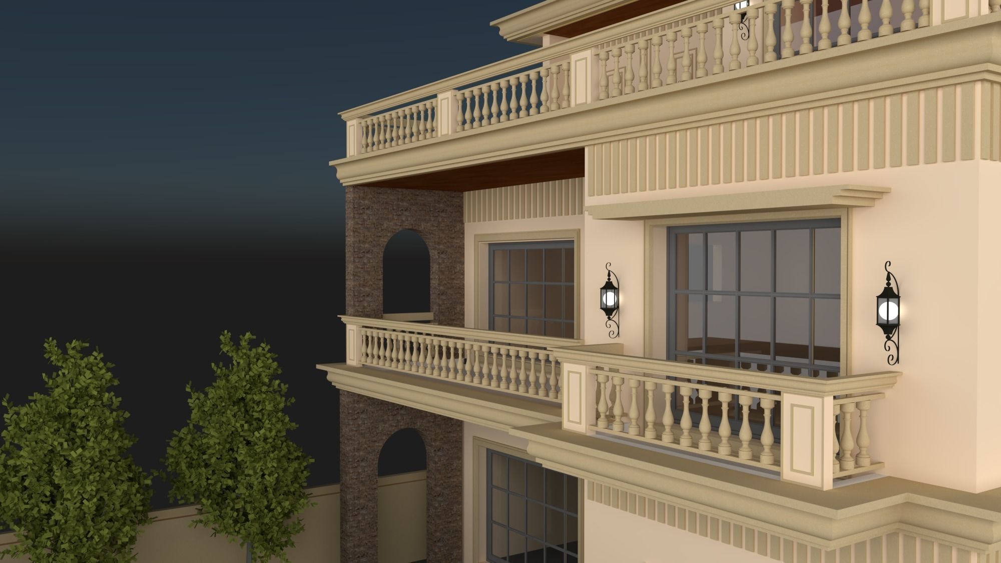 CLASSICAL ELEVATION Low-poly 3D model_5