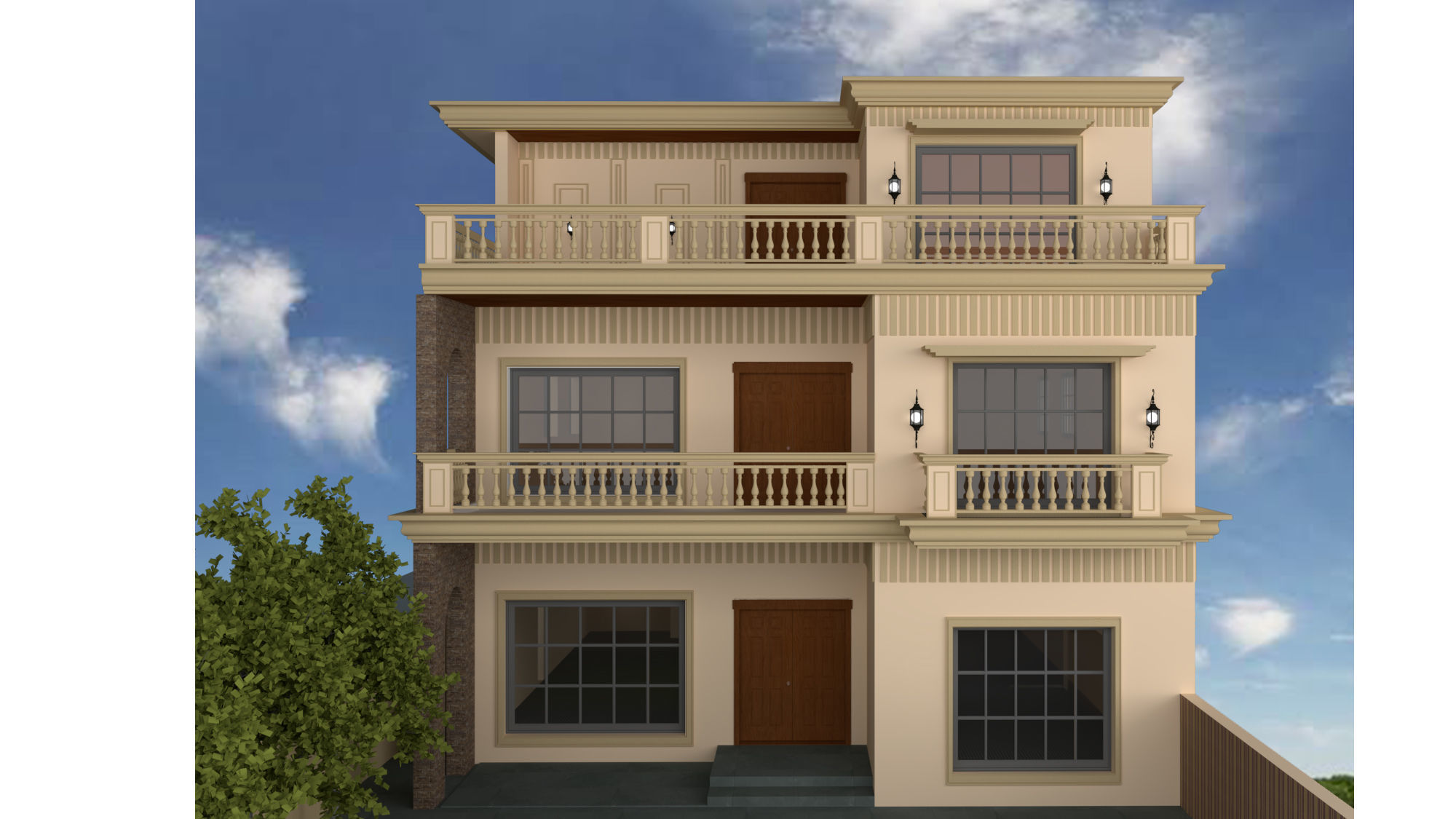 CLASSICAL ELEVATION Low-poly 3D model_6
