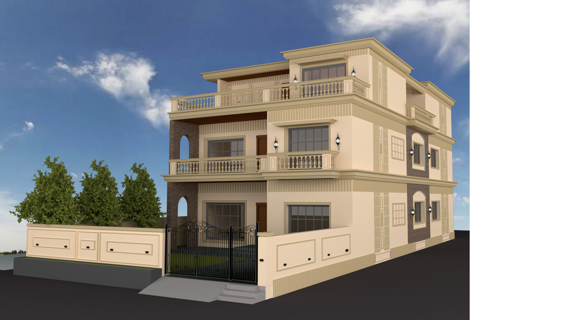 CLASSICAL ELEVATION Low-poly 3D model_3