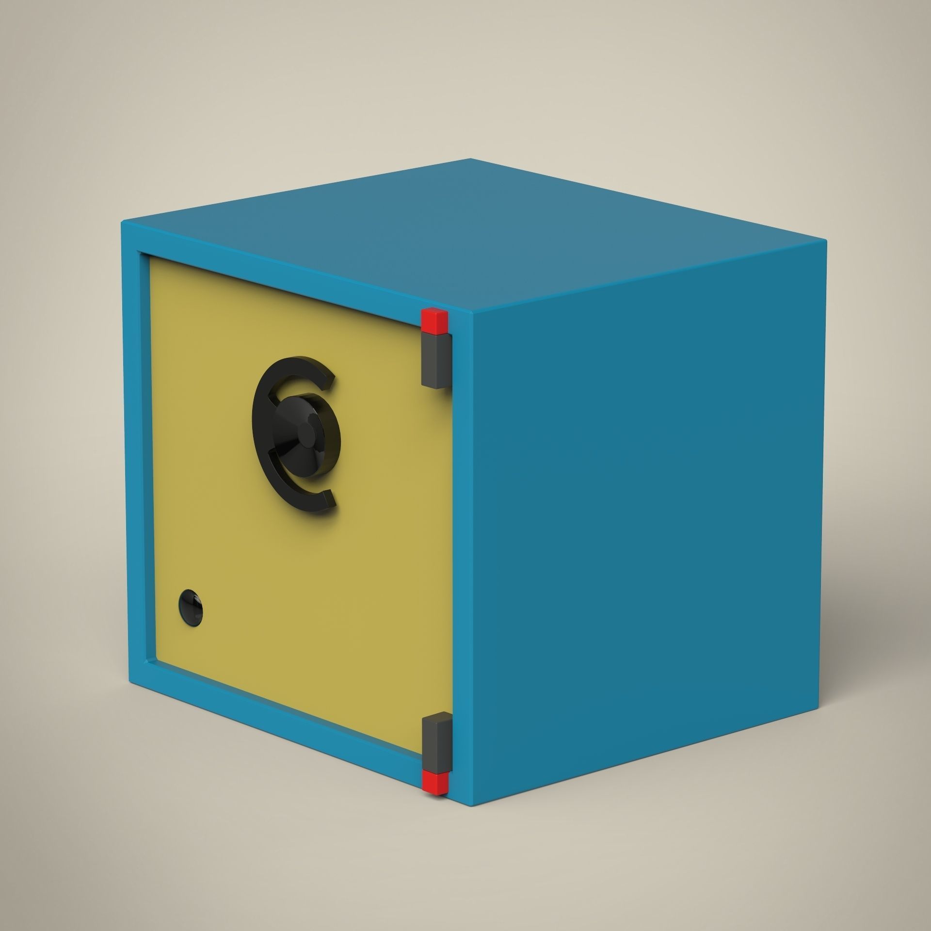 Safe locker 3D model_1