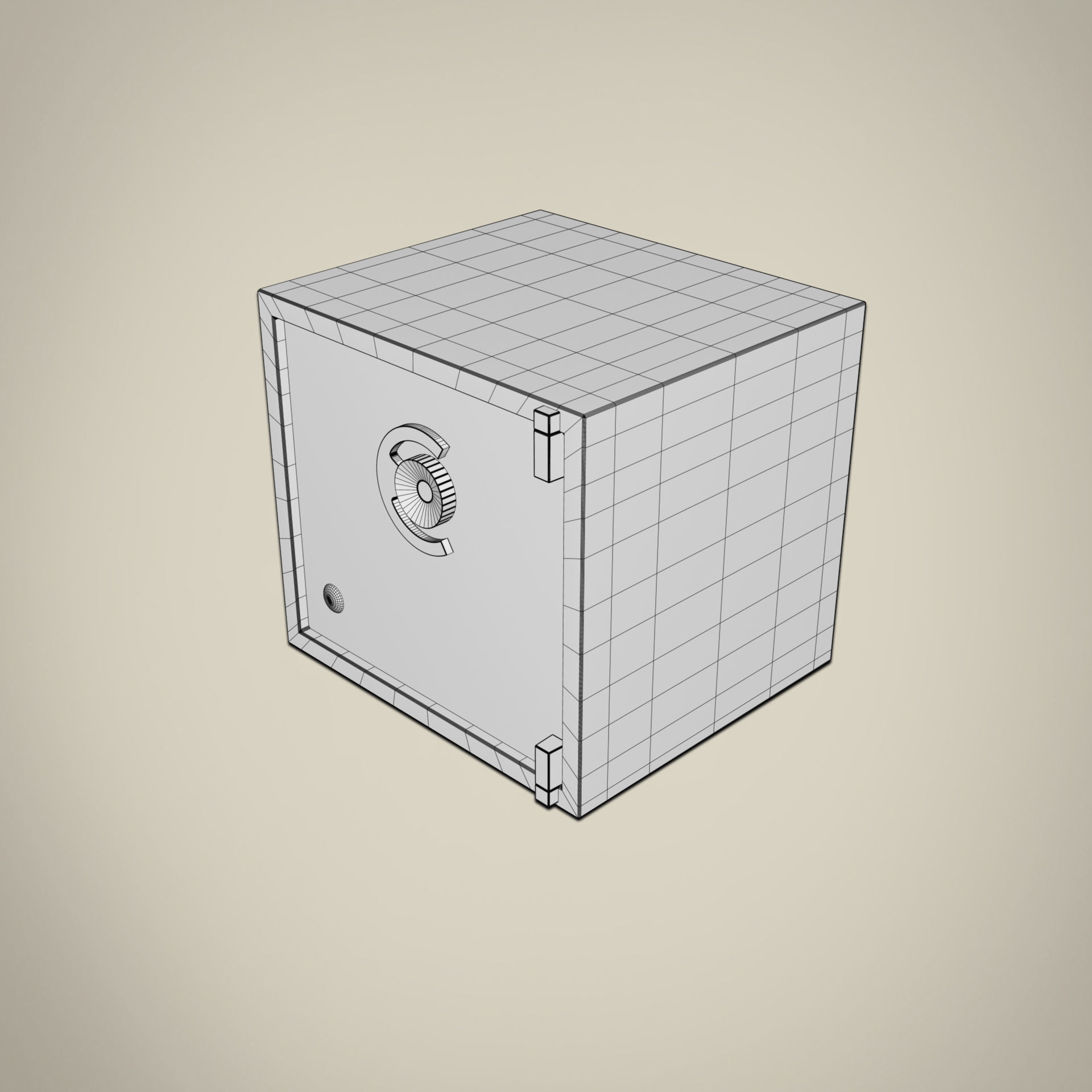 Safe locker 3D model_5