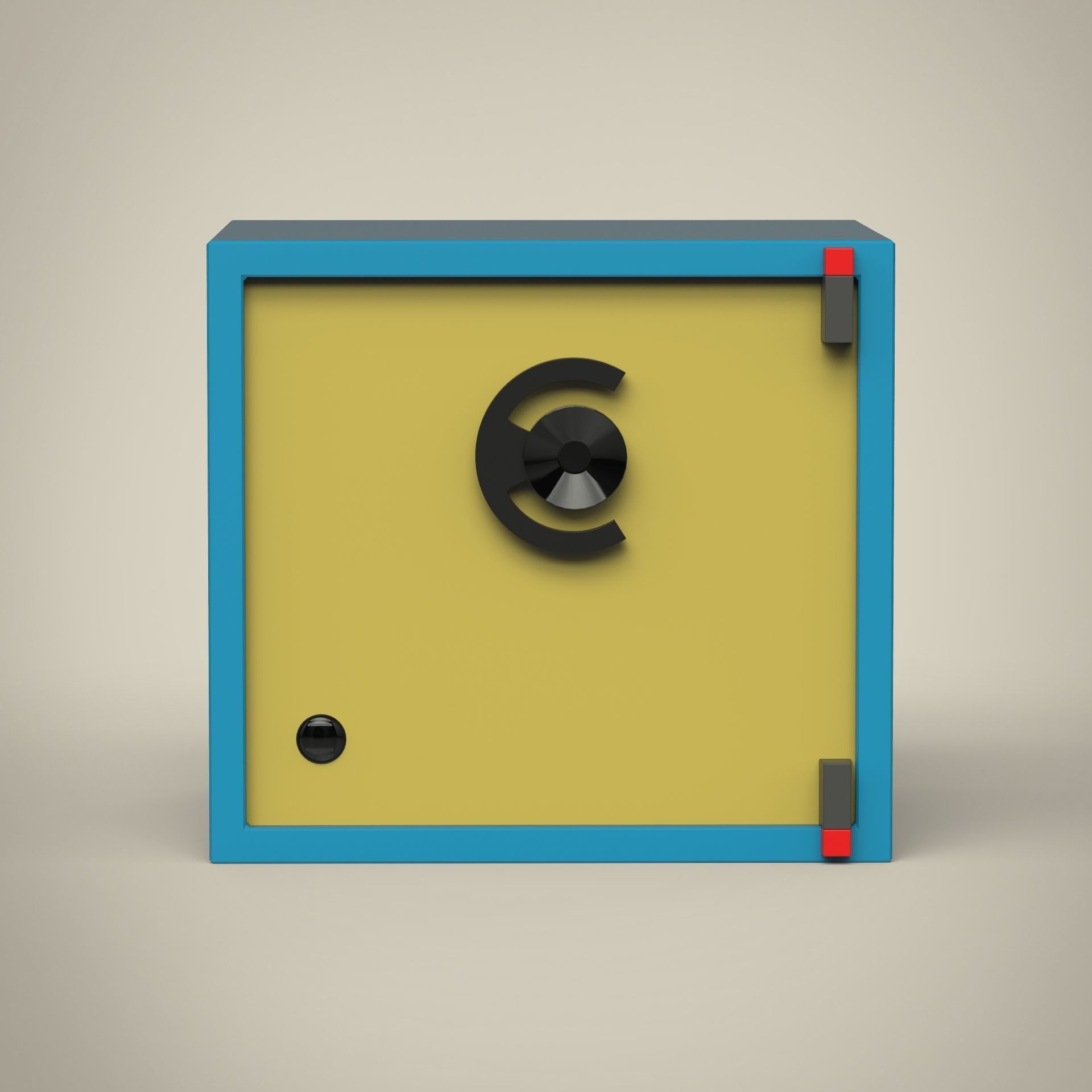 Safe locker 3D model_3
