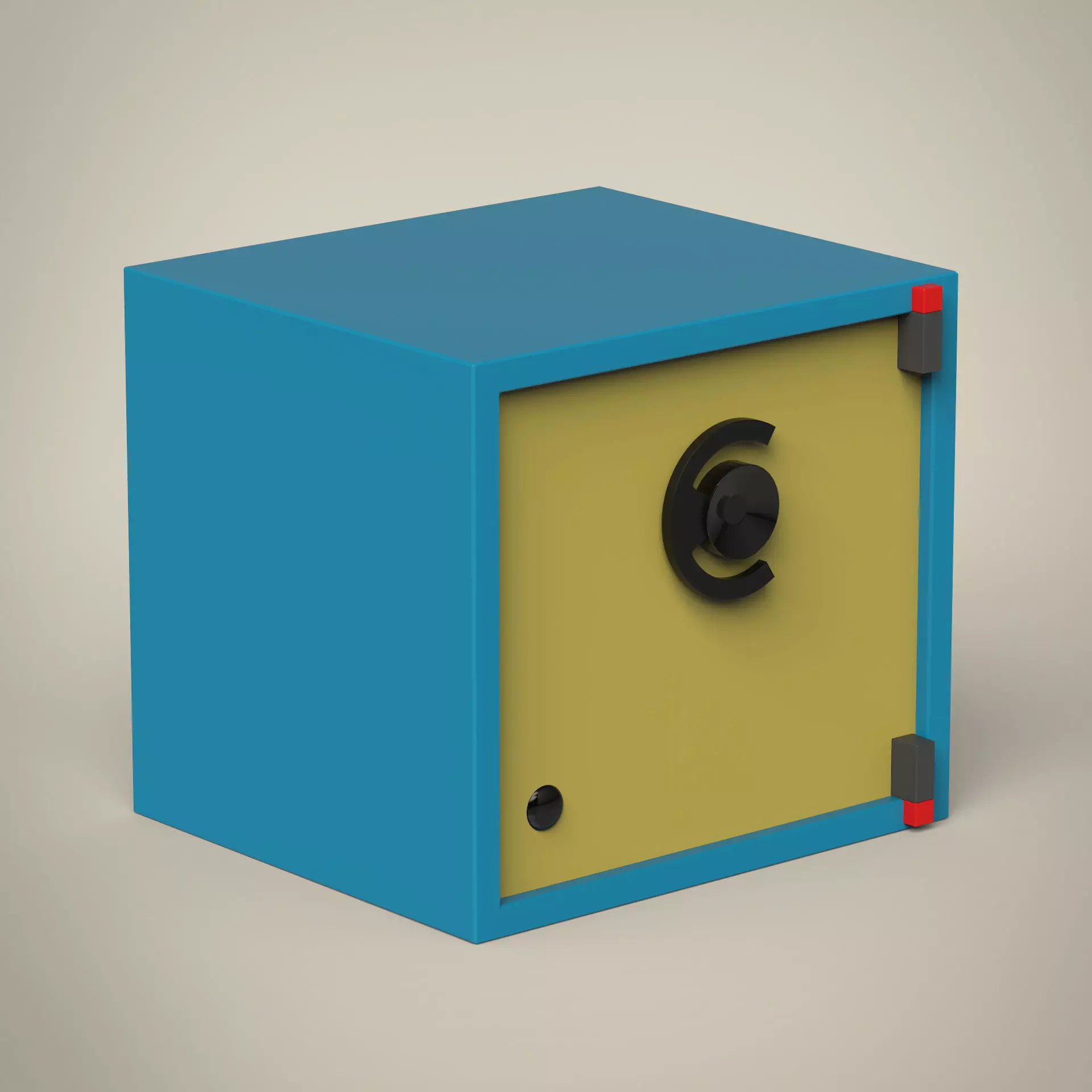 Safe locker 3D model_0