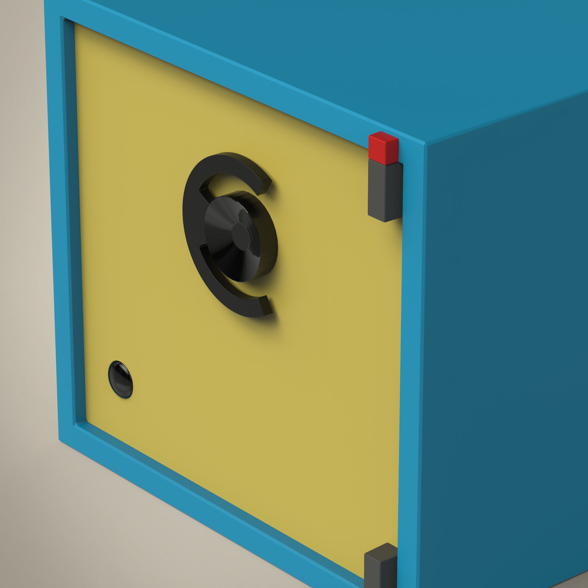 Safe locker 3D model_4