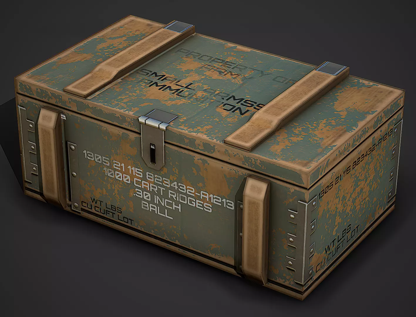 Ammo Crate 01 Low Poly Mobile Ready Low-poly 3D model_0