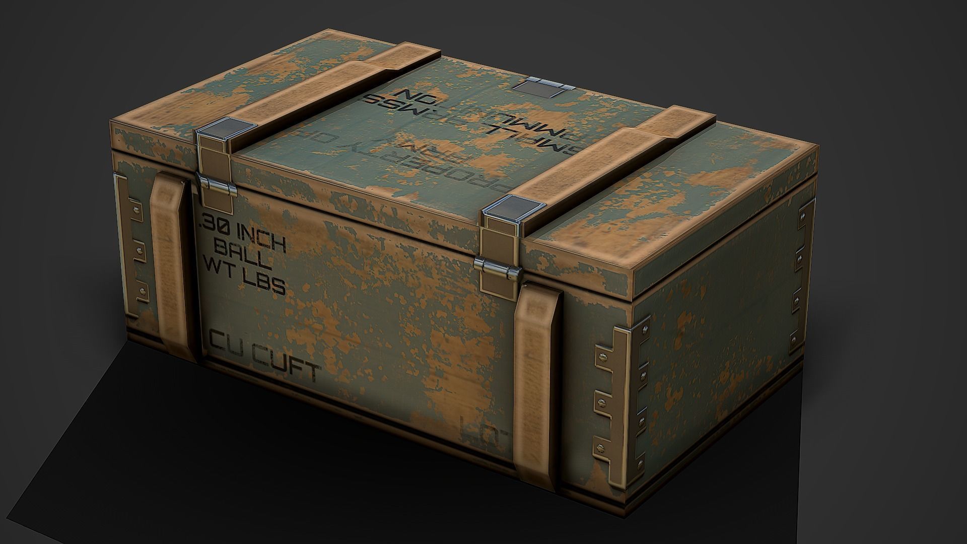 Ammo Crate 01 Low Poly Mobile Ready Low-poly 3D model_2