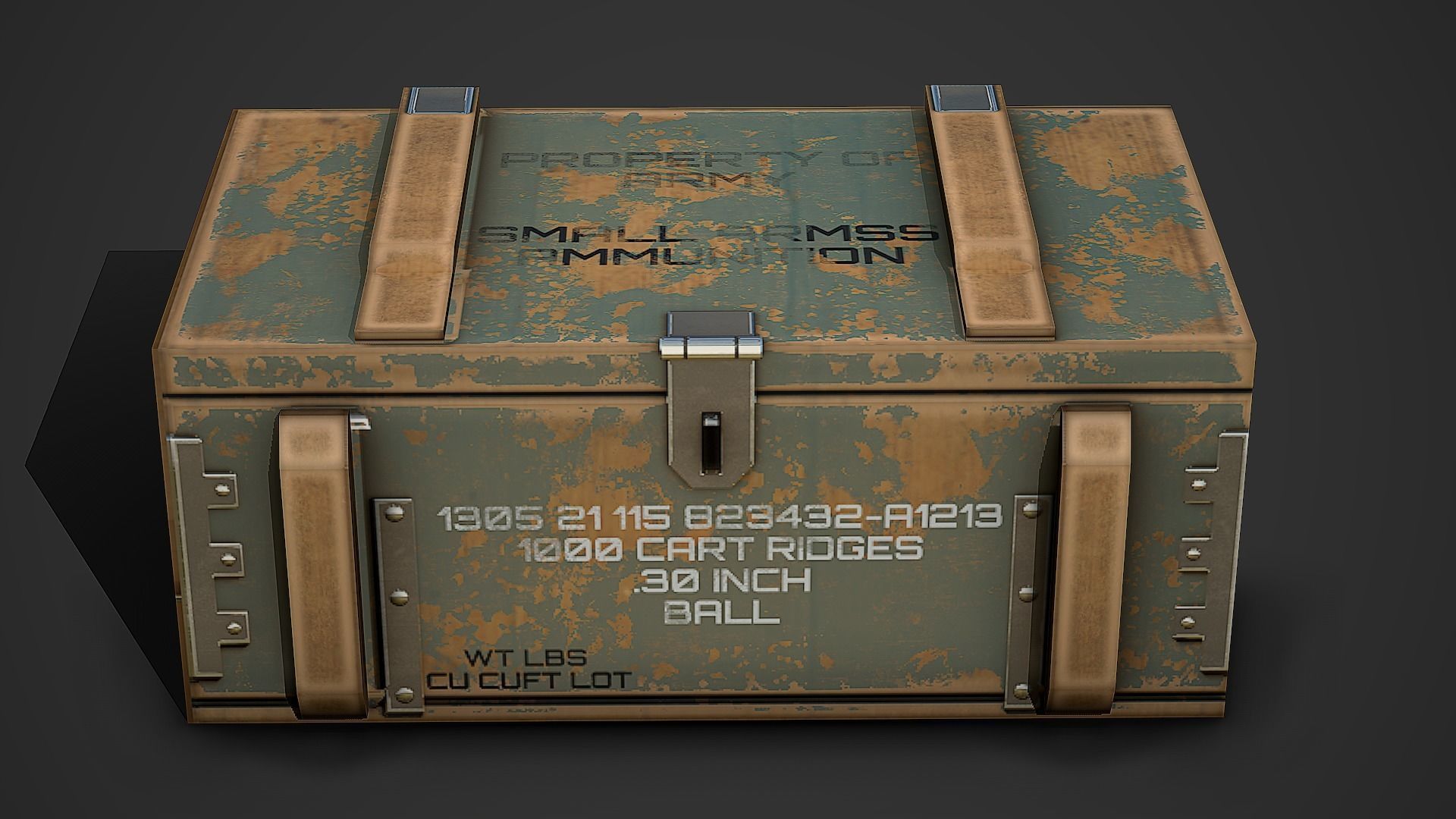 Ammo Crate 01 Low Poly Mobile Ready Low-poly 3D model_1