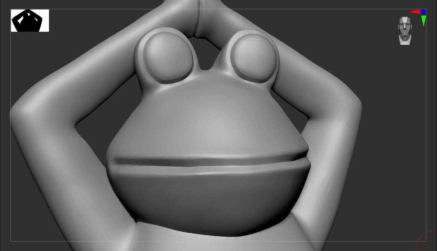 Yoga frog 3D print model_12