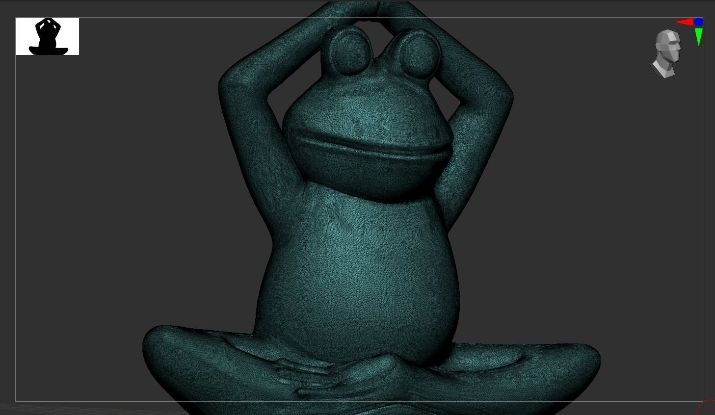 Yoga frog 3D print model_11