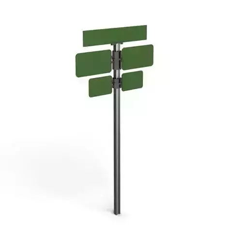 Green Street Sign 3D model