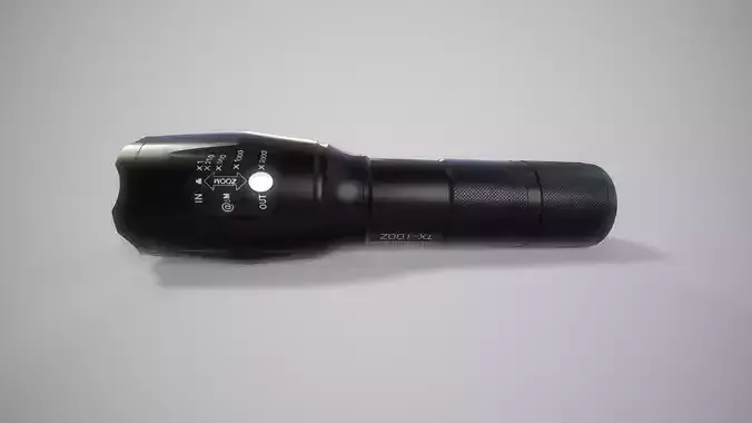 Cree LED Adjustable Torch Low-poly 3D model