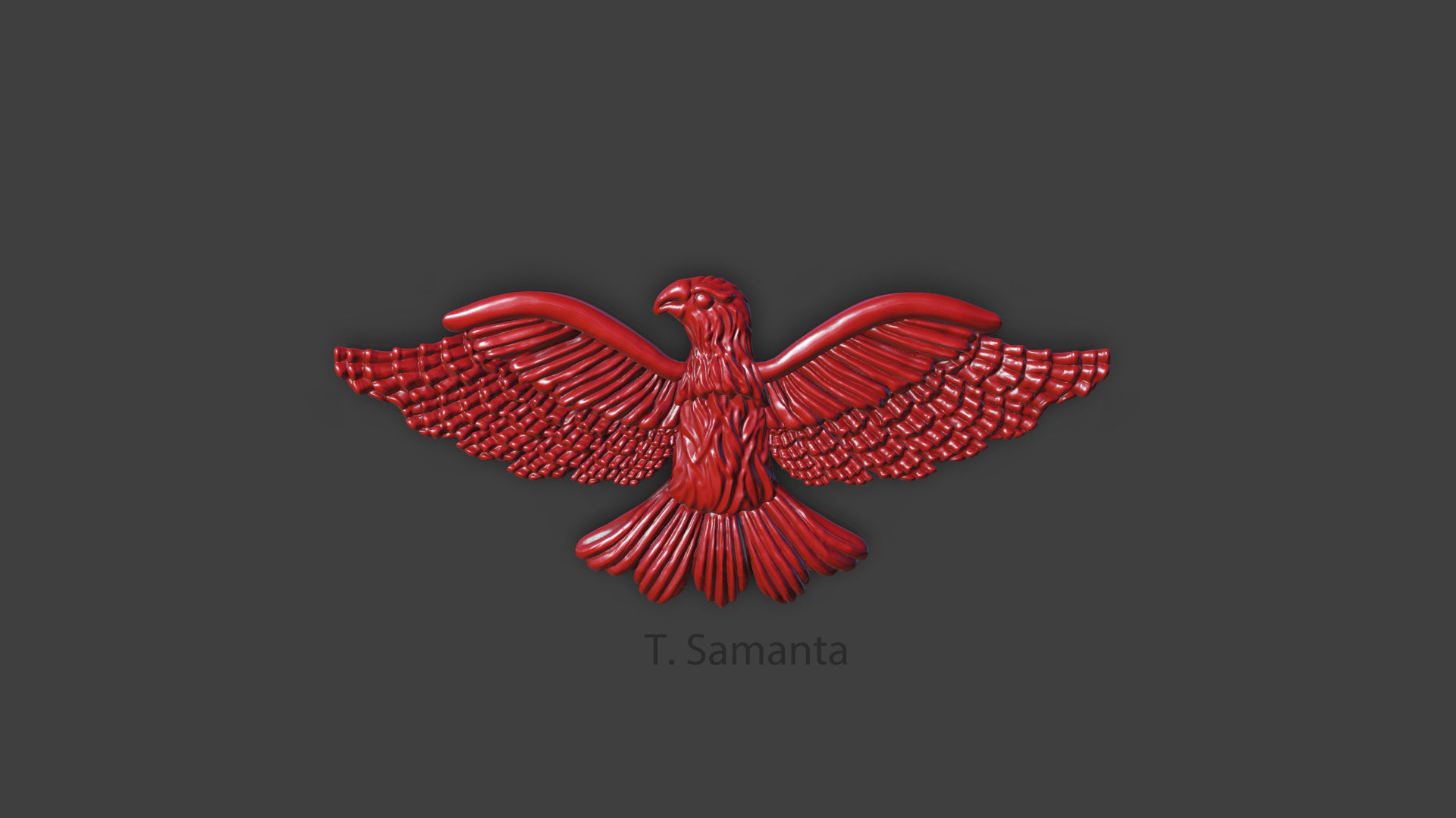 Eagle golden dove 3D print model_6