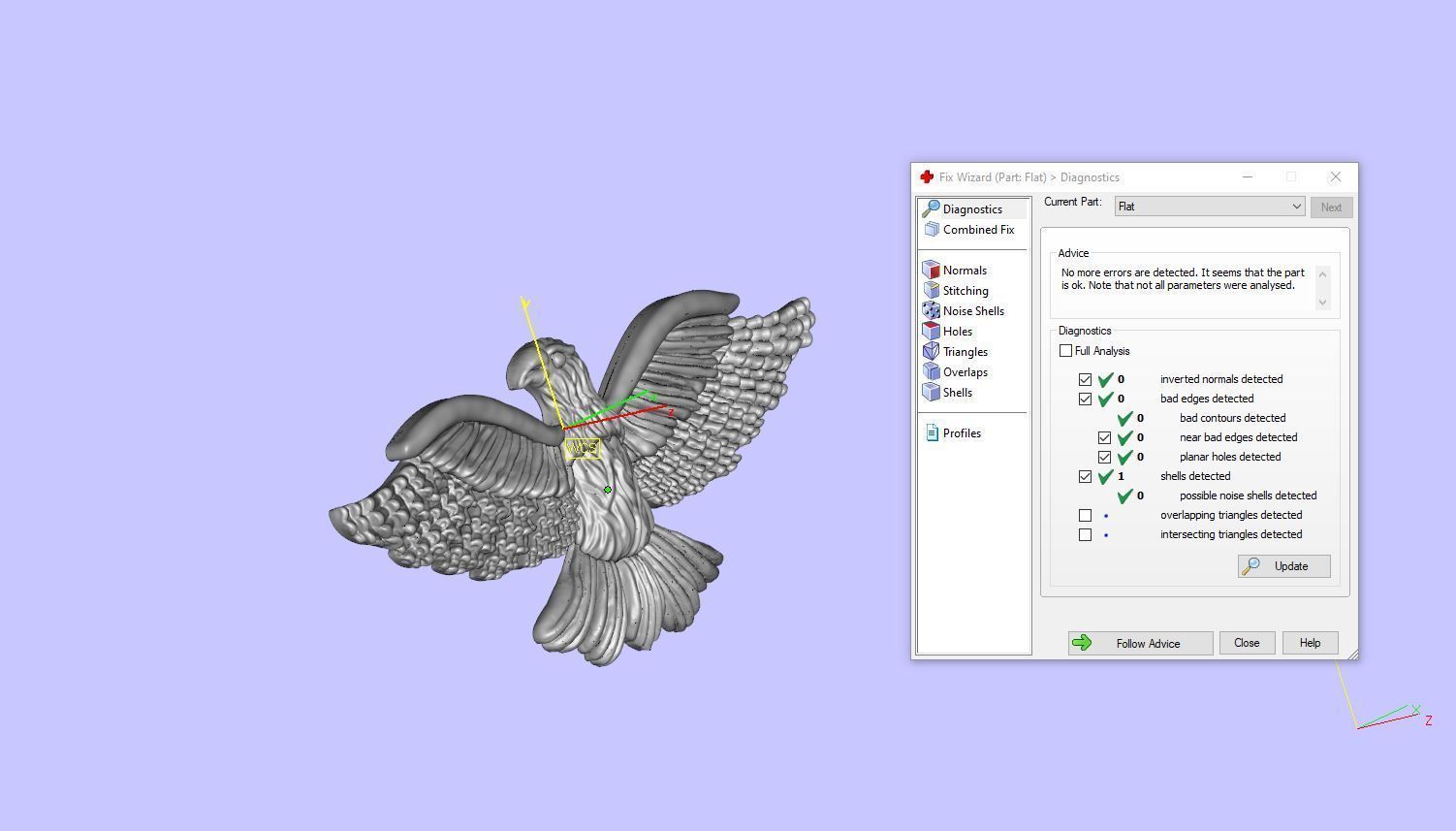 Eagle golden dove 3D print model_8