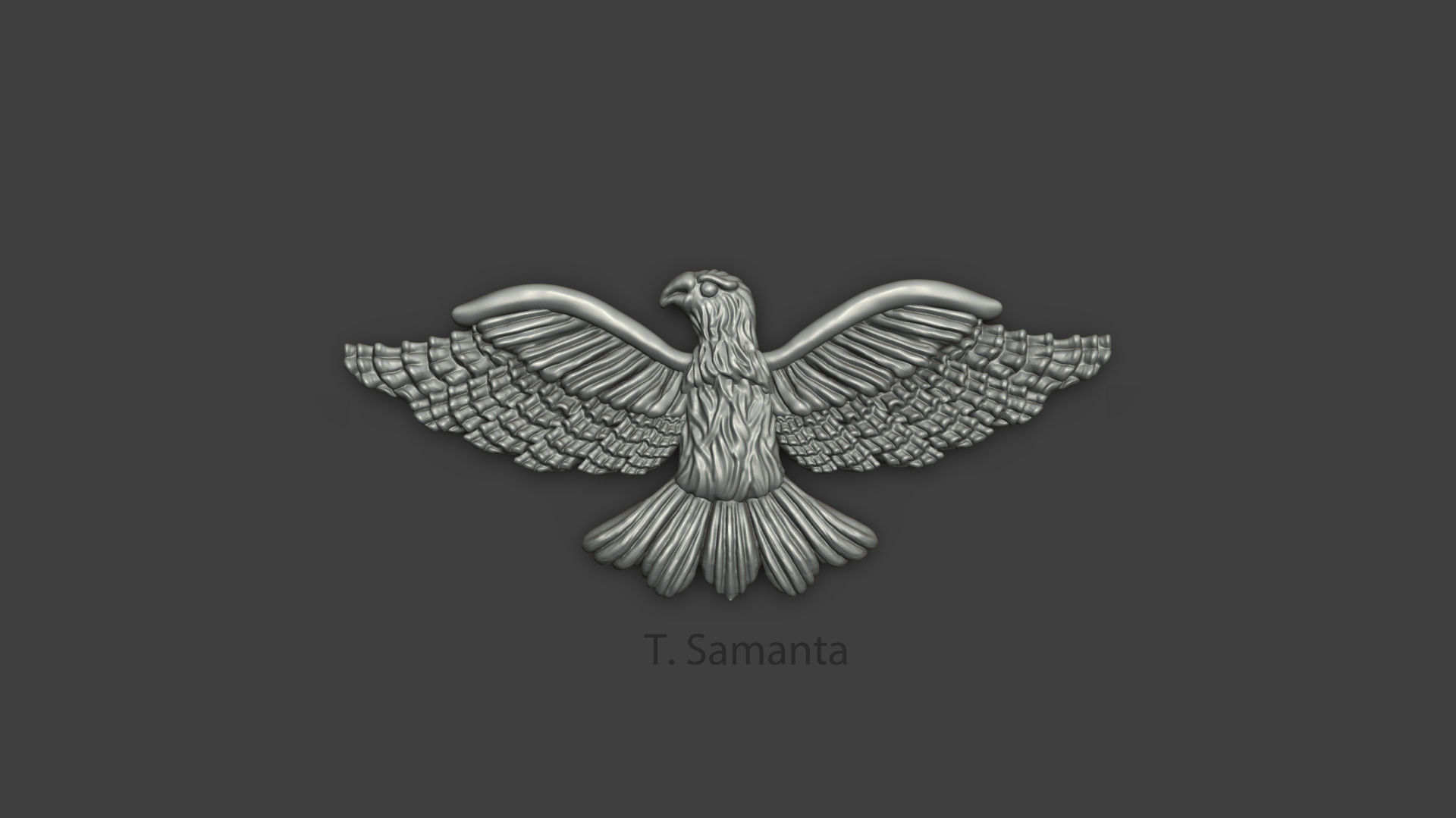 Eagle golden dove 3D print model_3