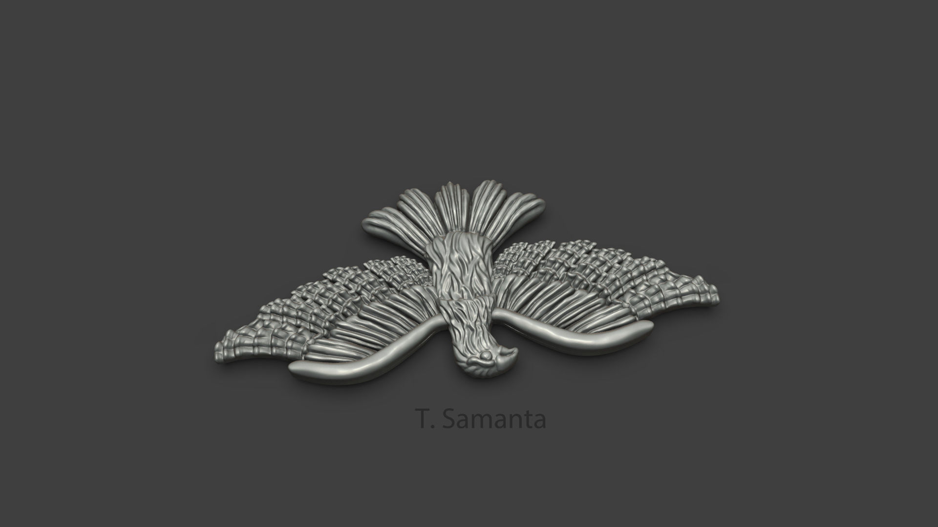 Eagle golden dove 3D print model_5