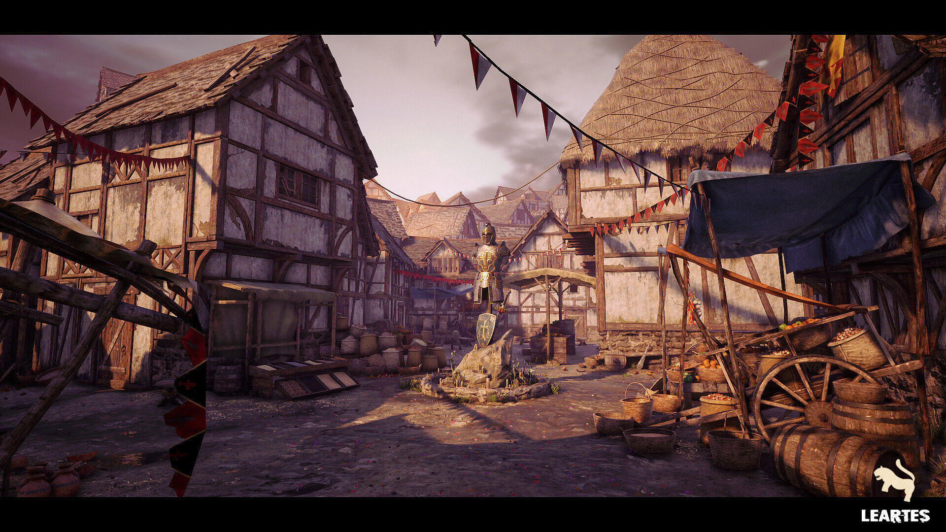 Medieval Village Environment Low-poly 3D model_6