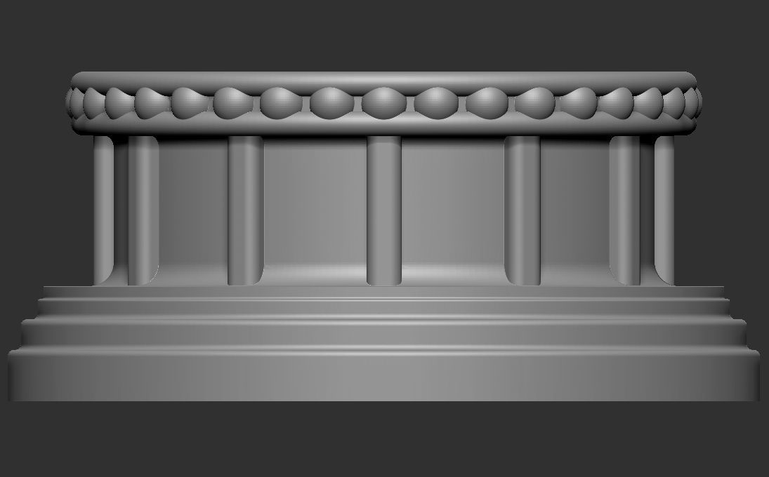 Decorative Base Stand for statues and figurines 3D print model_3