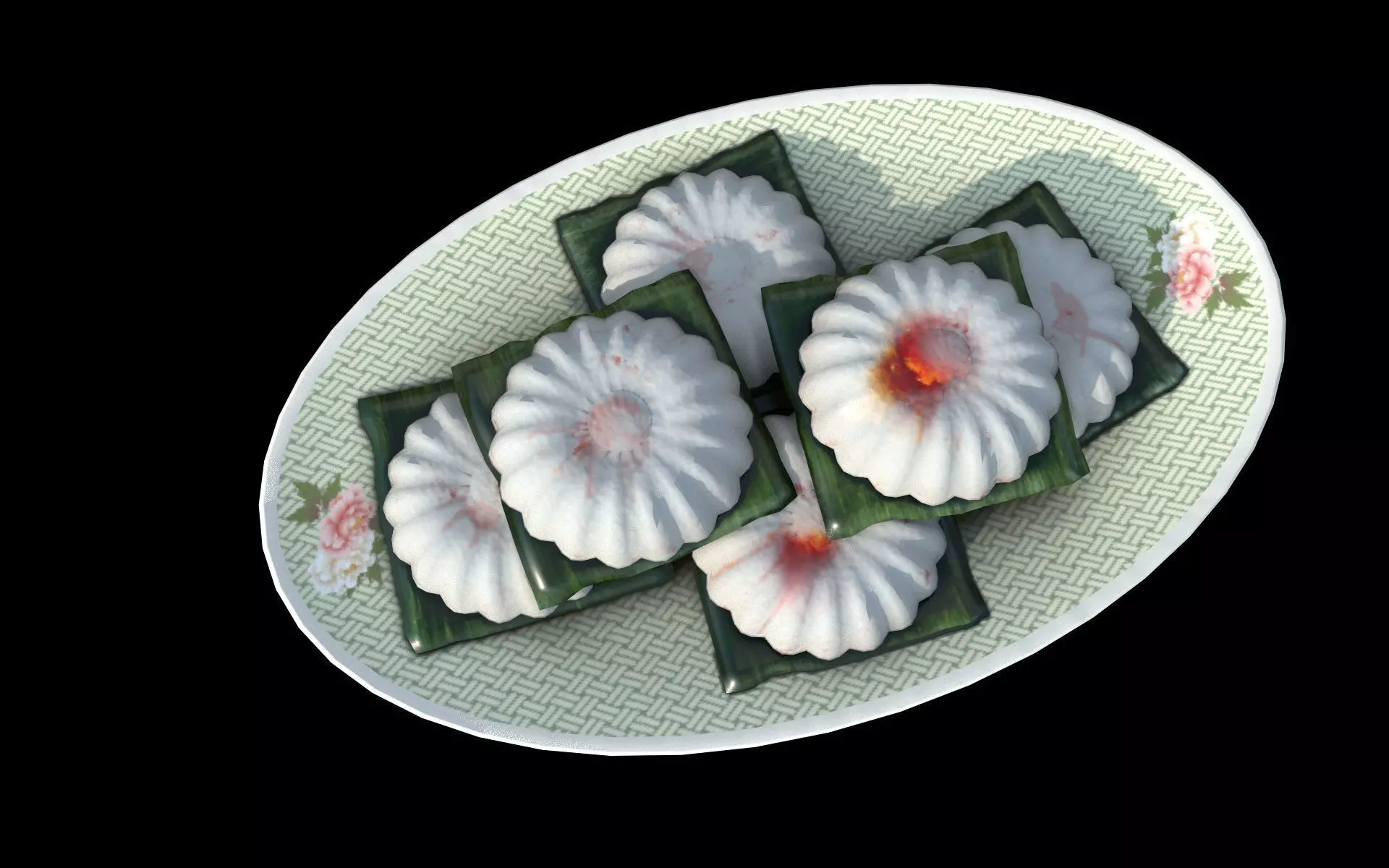 Tutu Kueh or Kuih Tutu - Singapore Peranakan Snack Low-poly 3D model_0