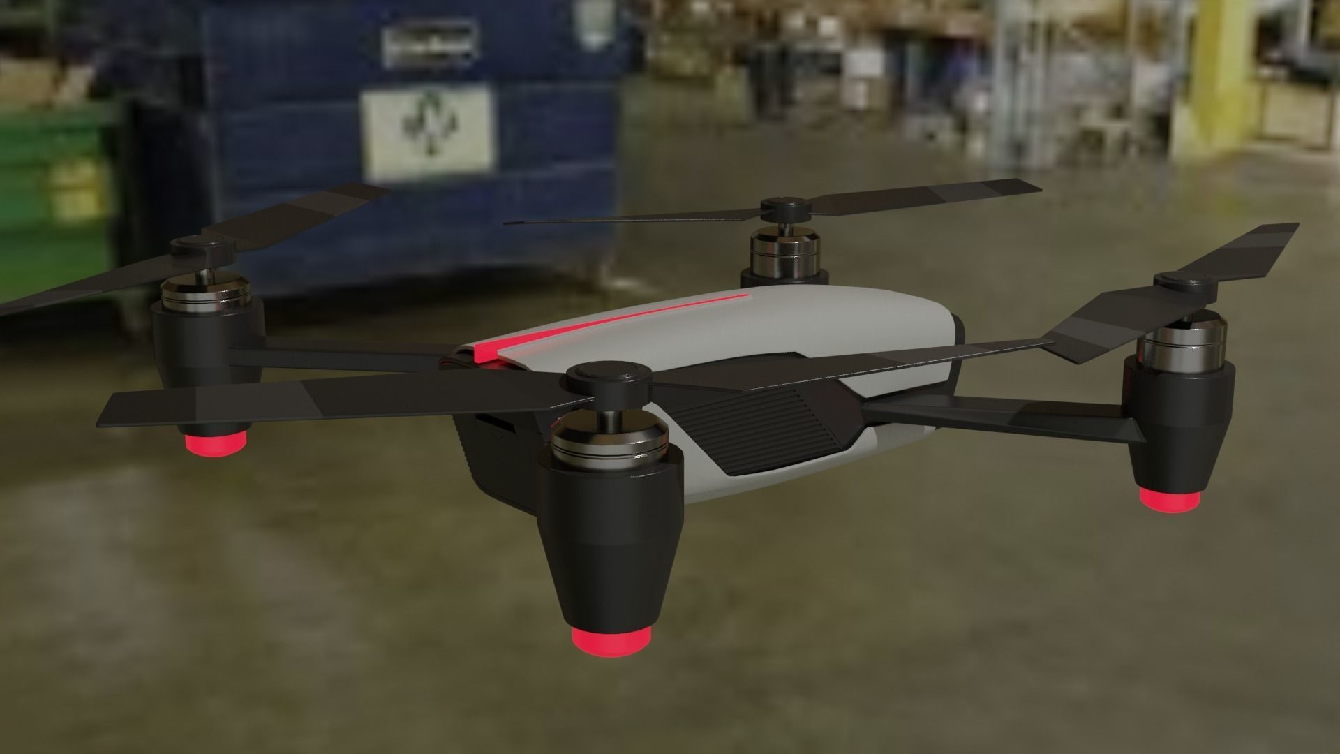 Dji  Drone Low-poly 3D model_16