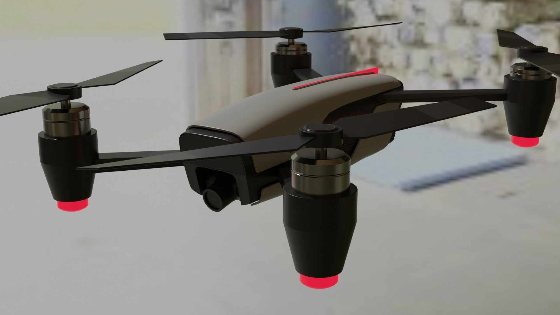 Dji  Drone Low-poly 3D model_6