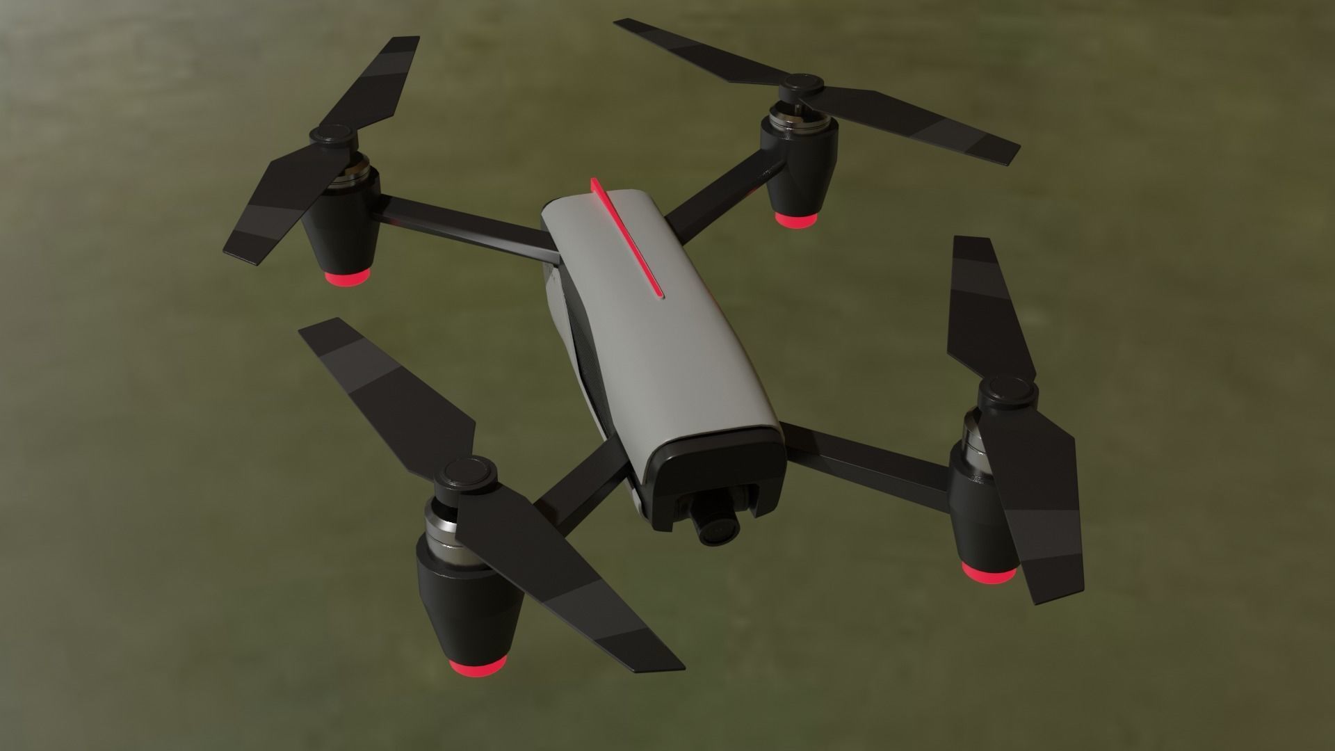 Dji  Drone Low-poly 3D model_1