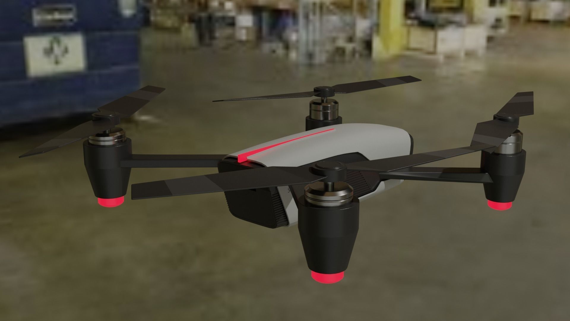 Dji  Drone Low-poly 3D model_15