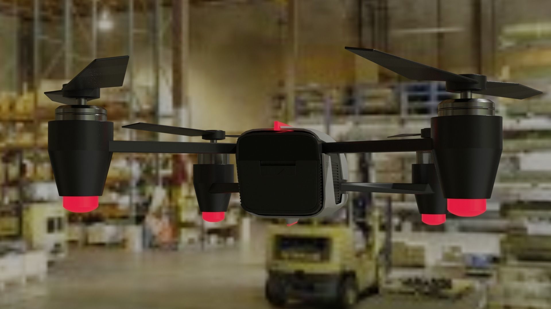 Dji  Drone Low-poly 3D model_14