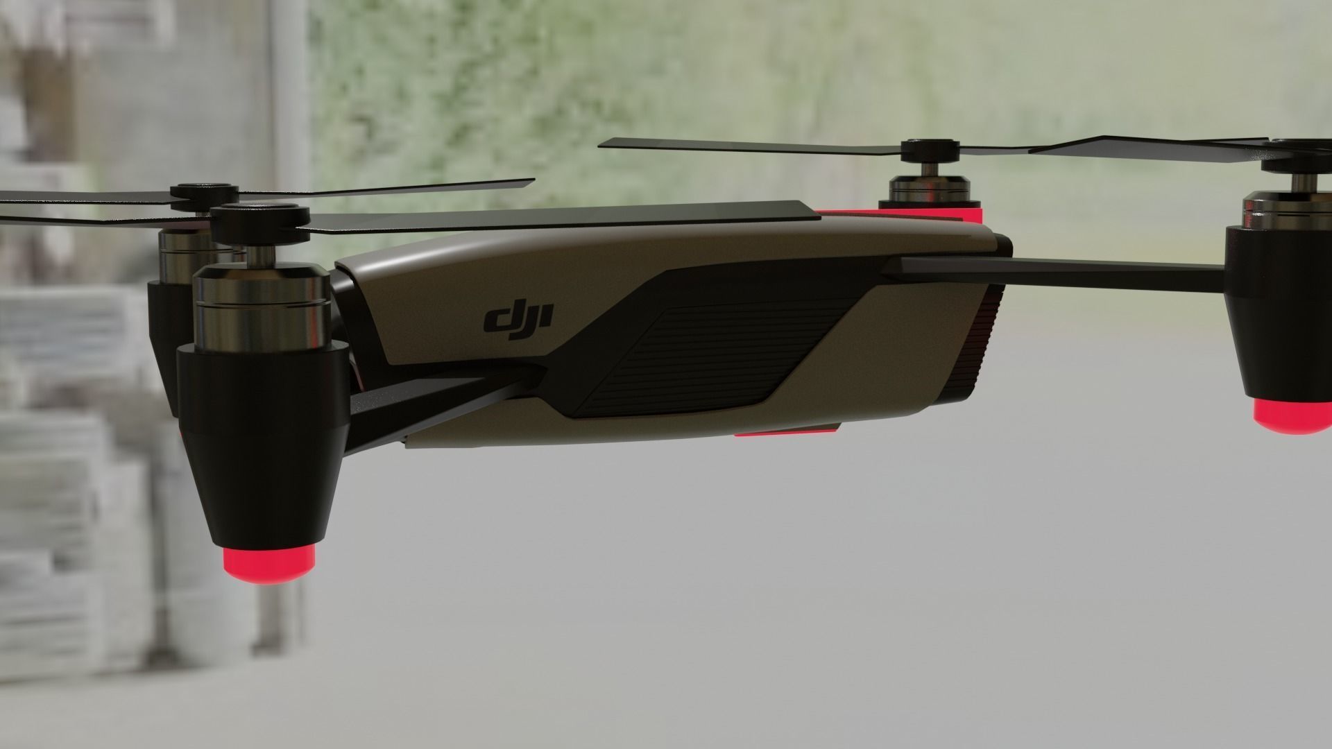 Dji  Drone Low-poly 3D model_8