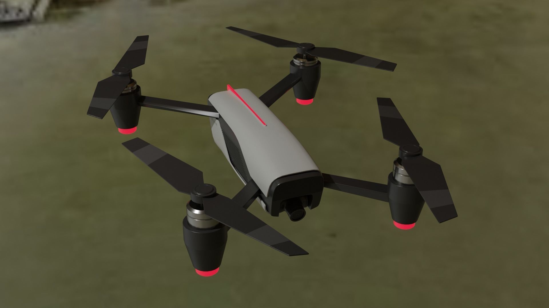 Dji  Drone Low-poly 3D model_31