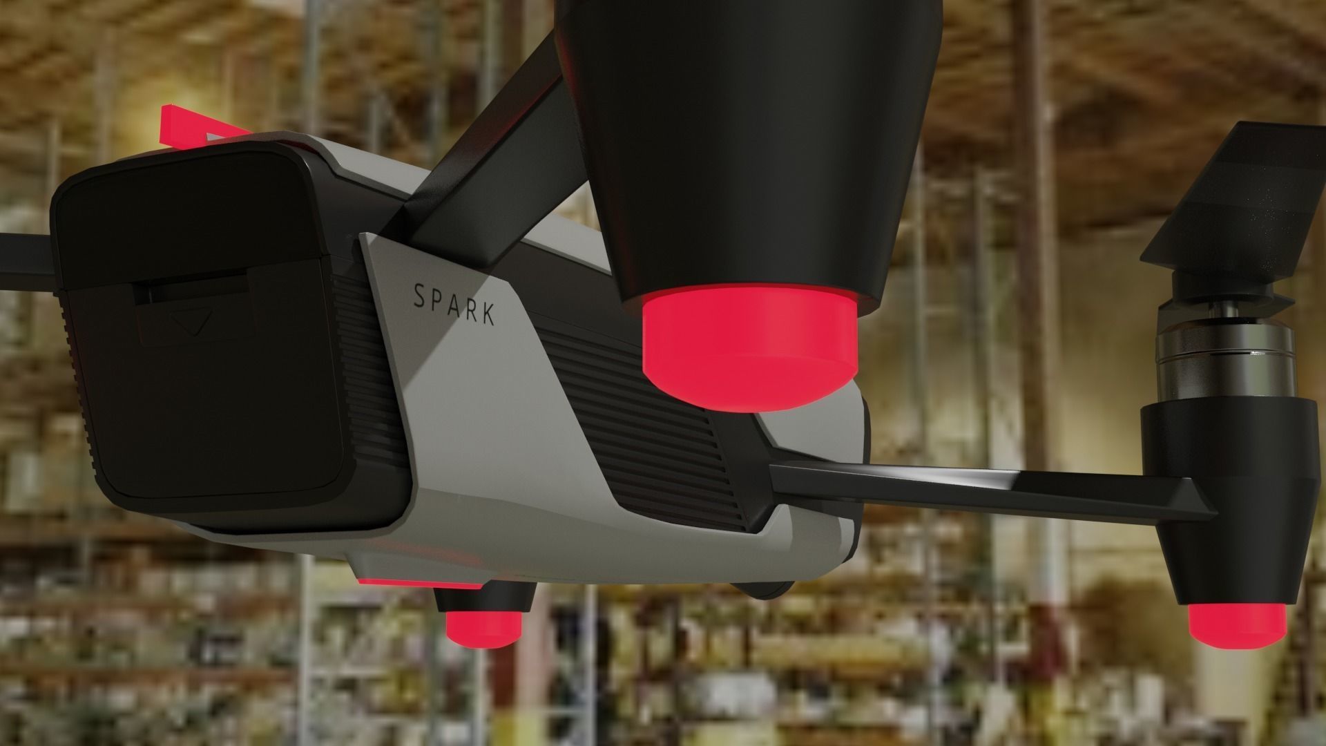 Dji  Drone Low-poly 3D model_23