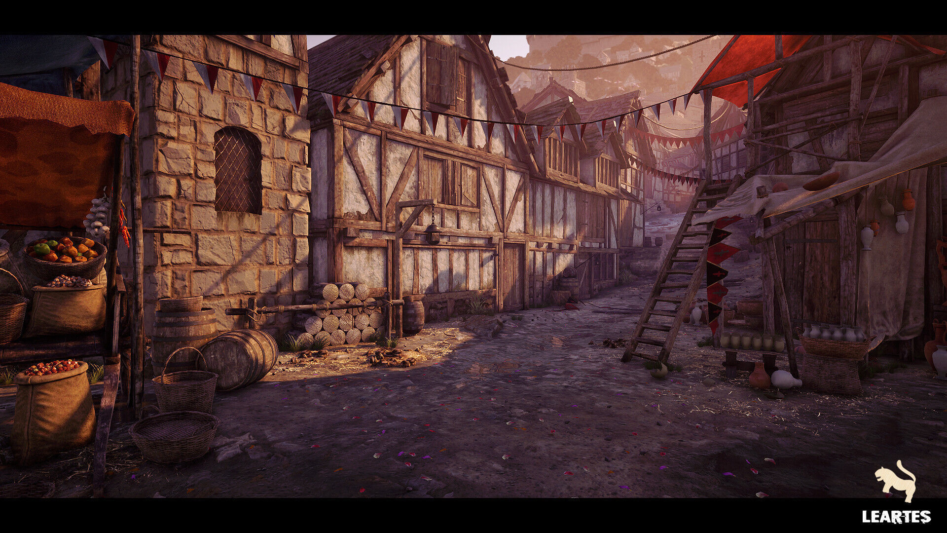 Medieval Village Environment Low-poly 3D model_8