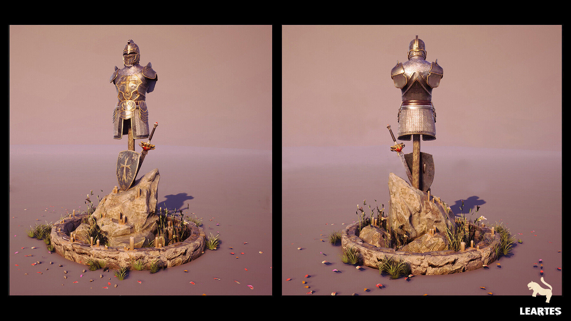 Medieval Village Environment Low-poly 3D model_13