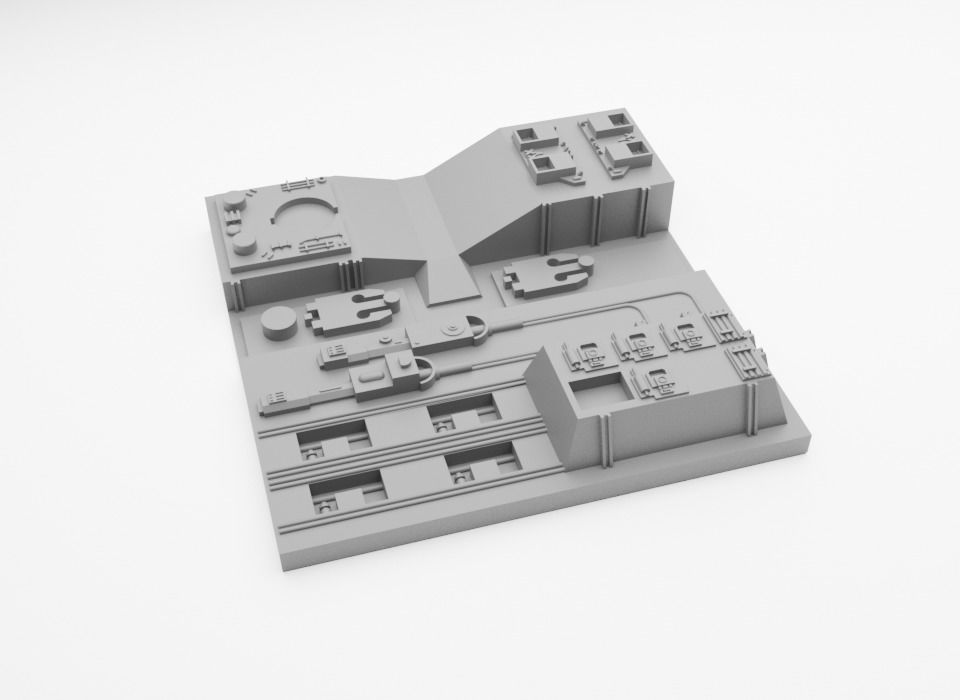 Death Star Tile Type C Free 3D print model_4