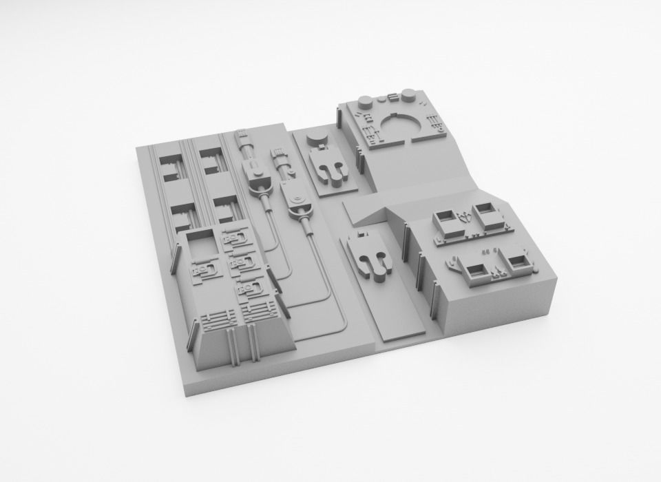 Death Star Tile Type C Free 3D print model_5