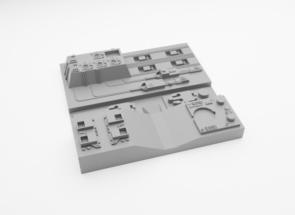 Death Star Tile Type C Free 3D print model_6