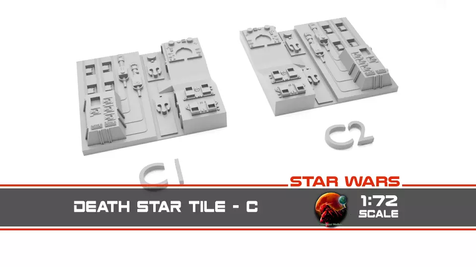 Death Star Tile Type C Free 3D print model_0