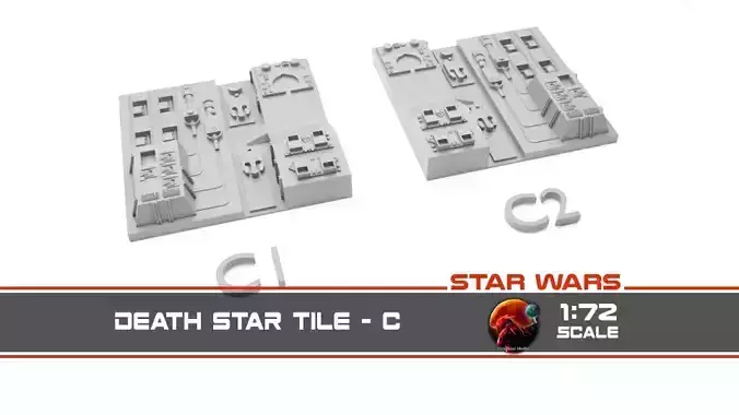 Death Star Tile Type C Free 3D print model