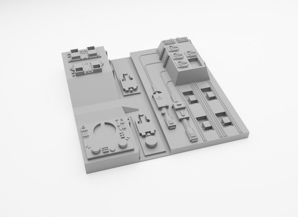 Death Star Tile Type C Free 3D print model_3