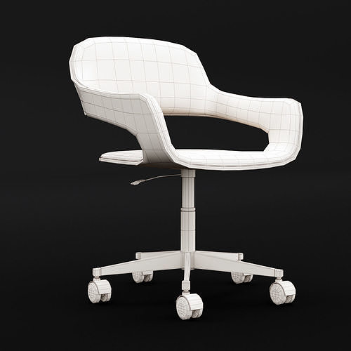 Office chair small 3D model 2