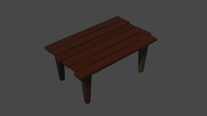 Low-Poly Medieval Table Free 3D print model