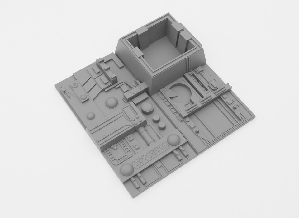 Death Star Tile Type D Free 3D print model_7