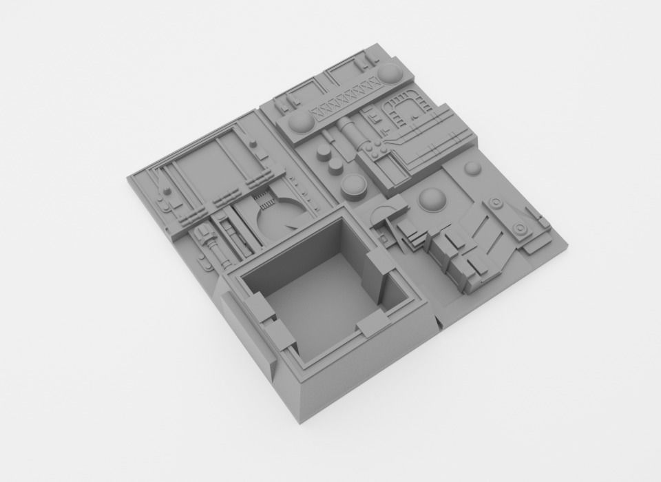 Death Star Tile Type D Free 3D print model_5