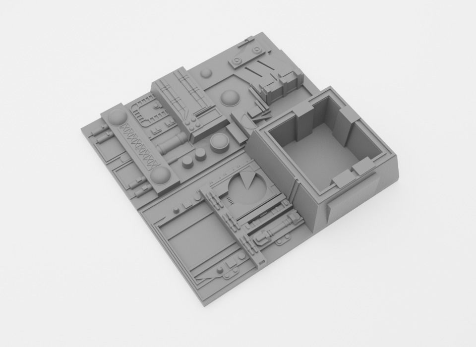 Death Star Tile Type D Free 3D print model_6