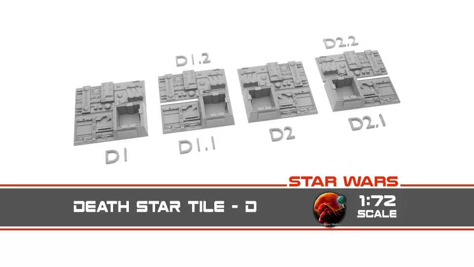 Death Star Tile Type D Free 3D print model_0