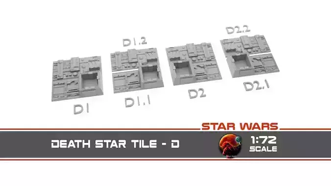 Death Star Tile Type D Free 3D print model